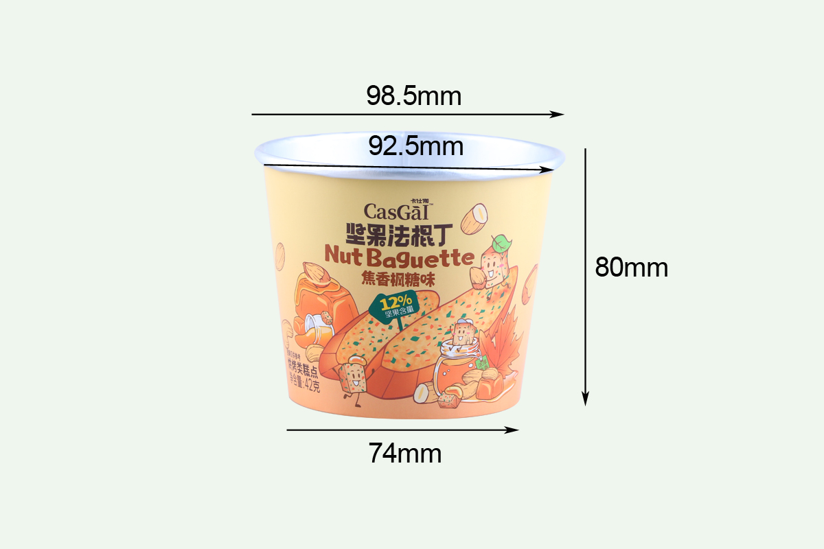 12oz paper bowl for food packing-size