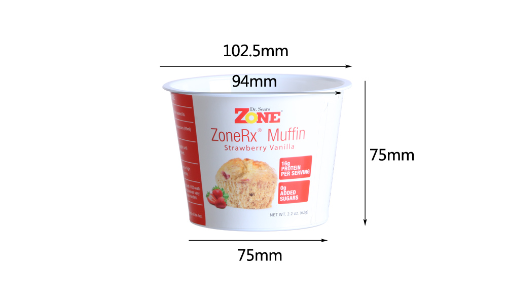 13oz plastic bowl for cupcake--size