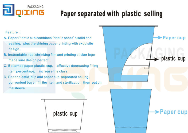 有底纸塑杯分离销售