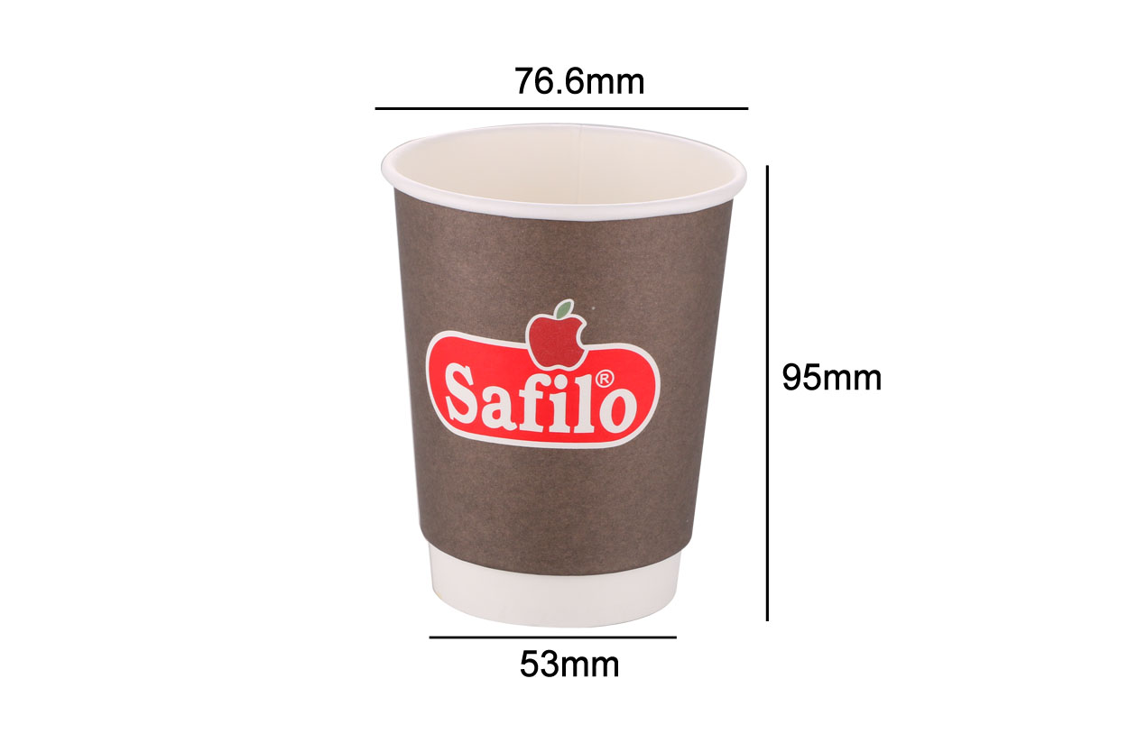 8oz double wall paper cups--size