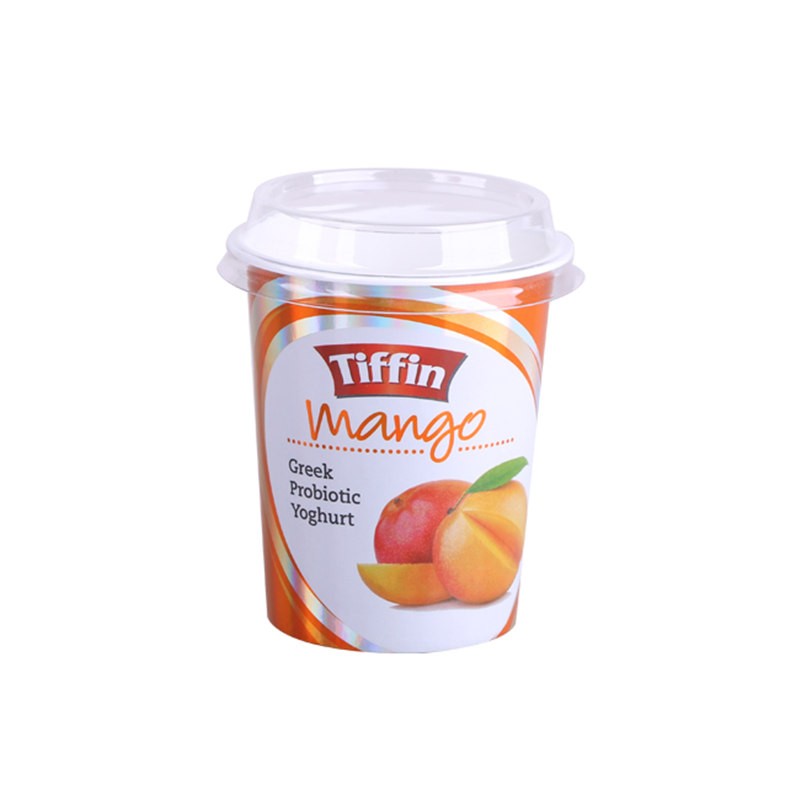 7oz Ihowuliseyili eKhethekileyo yeLogo yePaper-Plastiki indebe enePET Lid yeYogurt3