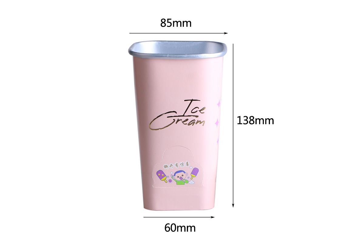 square ice cream paper cup--size